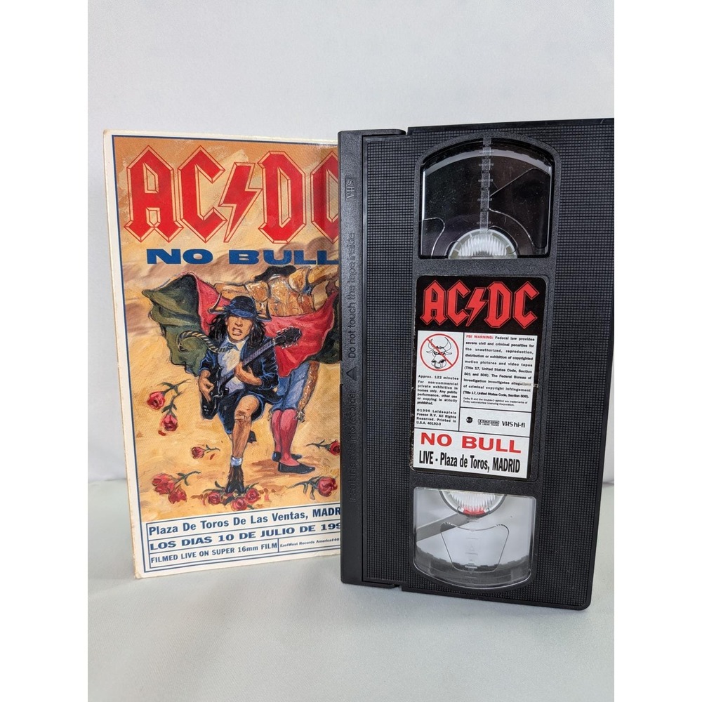 AC/DC  No Bull VHS hi-fi Tape Live‎ Concert Plaza De Toros Madrid 1996 Hard Rock - Picture 4 of 4